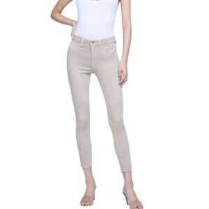 L'AGENCE Tan Ankle Cropped Jeans High-Rise skinny Stretch 27